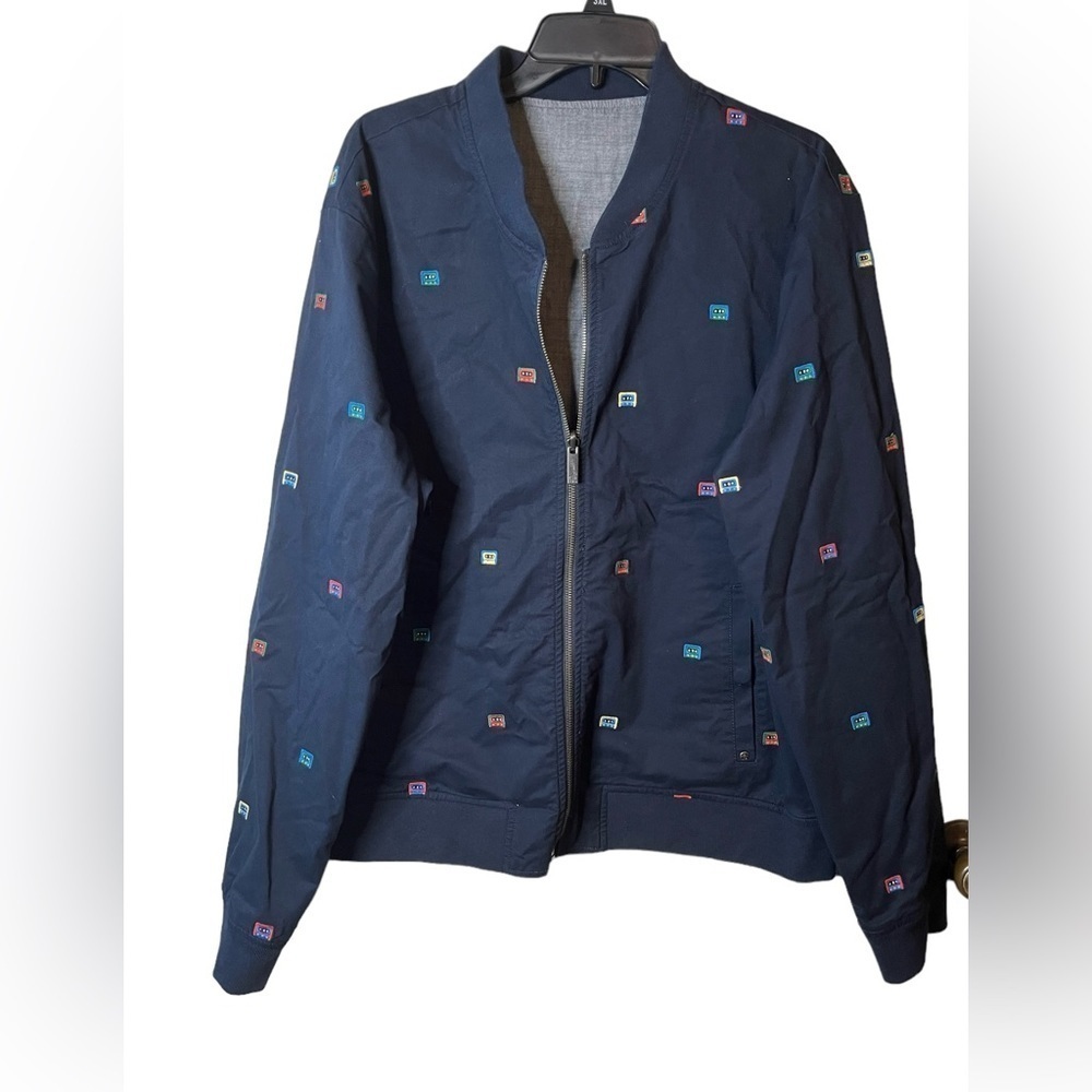Penguin Men’s Original Embroidered Reversible Bomber Jacket